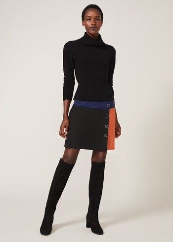 Phase Eight Evane Colourblock Skirts Navy/Orange USA | 9028567-UN